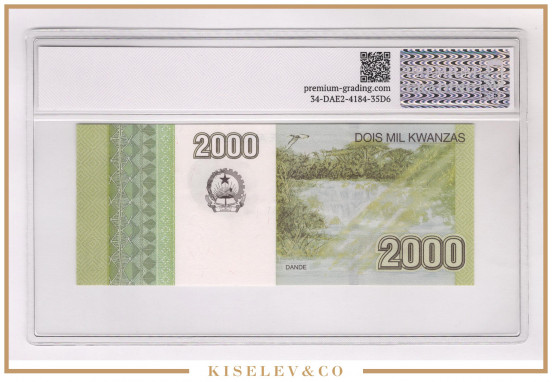 Изображение лота 2000 Кванз 2012 Ангола PG 53+ AUNC