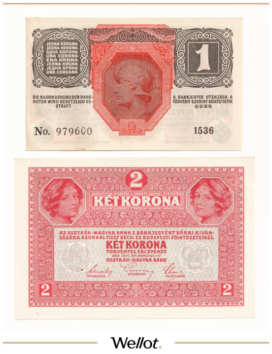 Изображение лота 1-2 Кроны (1919) Австрия UNC