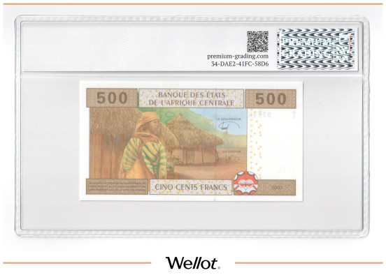 Изображение лота 500 Франков 2002 Центральноафриканские Государства Конго PG 67+ UNC
