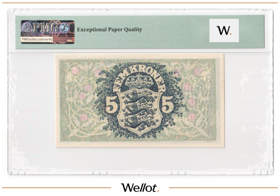 Изображение лота 5 Крон 1943 Дания PMG 65 EPQ UNC