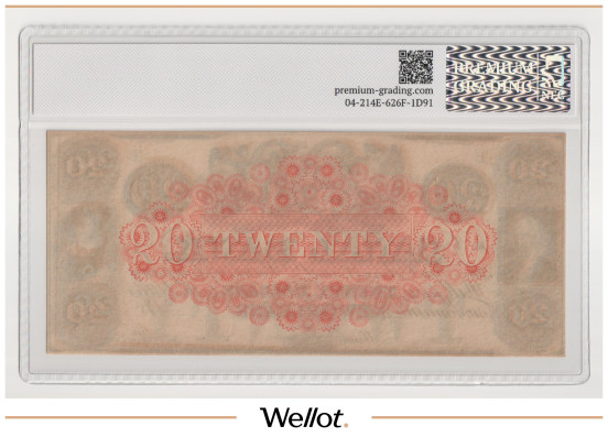Изображение лота 20 Долларов ND (1840е) США Луизиана Новый Орлеан Canal and Banking Company PG 64+ UNC