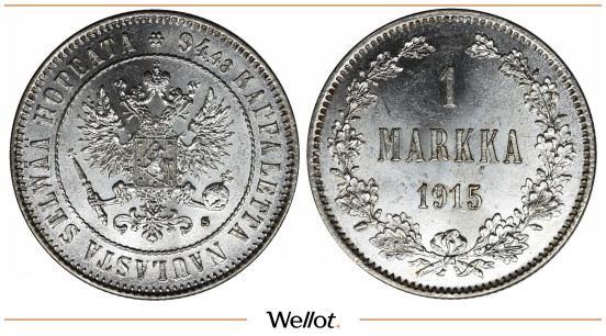 Изображение лота 1 Марка 1915 S Николай II для Финляндии UNC