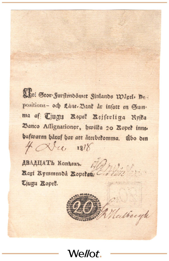 Изображение лота 20 Копеек 1818 Российская Империя Финляндия