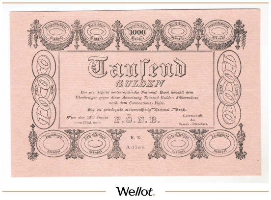 Изображение лота 1000 Гульденов 1825 Австрия Формуляр