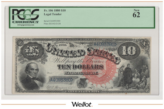 10 Долларов 1880 США PCGS 62 UNC