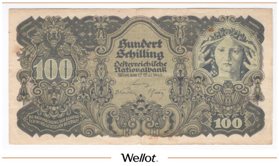 Изображение лота 100 Шиллингов 1945 Австрия
