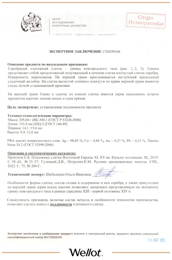 Изображение лота Гривна Новгородского Типа XIII-XIV вв