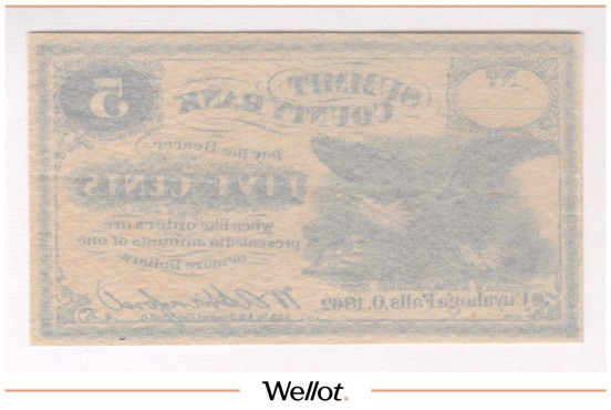 Изображение лота 5 Центов 1862 США Огайо Кайахога-Фолс Саммит Банк