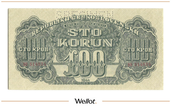 Изображение лота 100 Крон 1944 Чехословакия Советская Администрация Образец