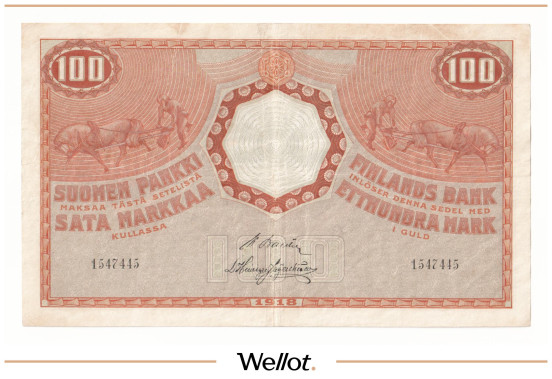 Изображение лота 100 Марок Золотом 1918 Финляндия