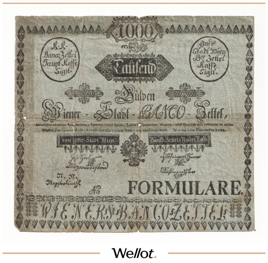 Изображение лота 1000 Гульденов 1784 Австрия Формуляр