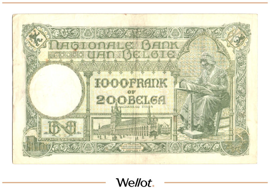 Изображение лота 1000 Франков 1938 Бельгия