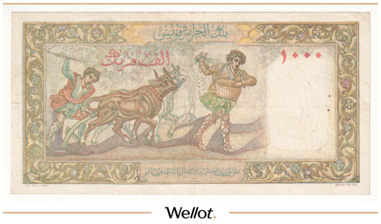 Изображение лота 1000 Франков 1950 Алжир