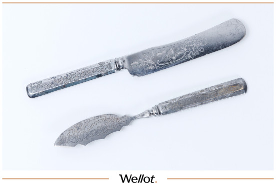 Изображение лота Пара Ножей для Масла и Икры Российская Империя Начало XX века