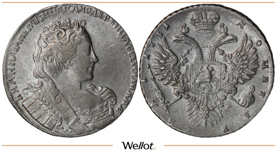 Изображение лота 1 Рубль 1731 Анна Иоанновна