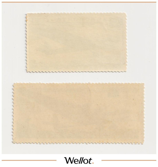 Изображение лота 50-80 Копеек 1937 Россия Авиапочта Серия "Самолеты Гражданская Авиация" Почтовая Марка 2 шт