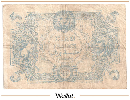 Изображение лота 5 Франков 1925 Алжир