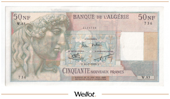 Изображение лота 50 Новых Франков 1959 Алжир