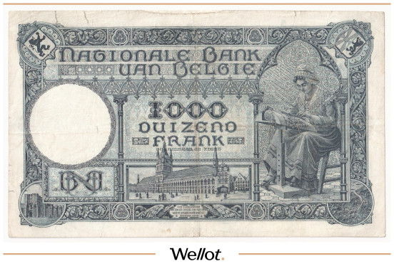 Изображение лота 1000 Франков 1922 Бельгия