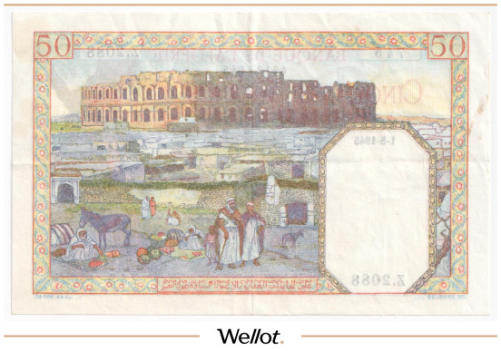 Изображение лота 50 Франков 1945 Алжир