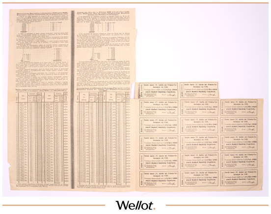 Изображение лота 100 Рублей 1866 Российская Империя Второй Внутренний 5% Выигрышный Заем 2 шт