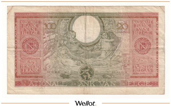 Изображение лота 100 Франков 1943 Бельгия
