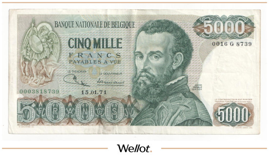 Изображение лота 5000 Франков 1971 Бельгия