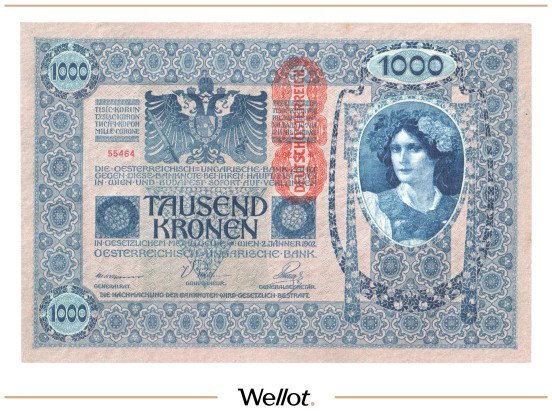 Изображение лота 1000 Крон 1902 (1919) Австрия UNC-
