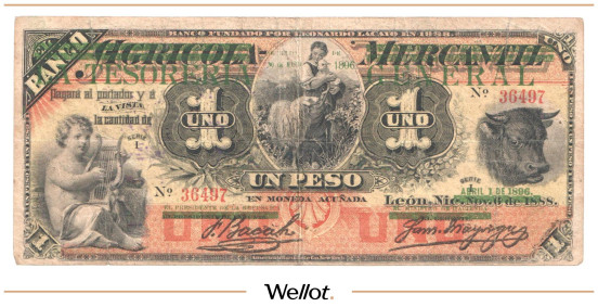 1 Песо 1896 Никарагуа