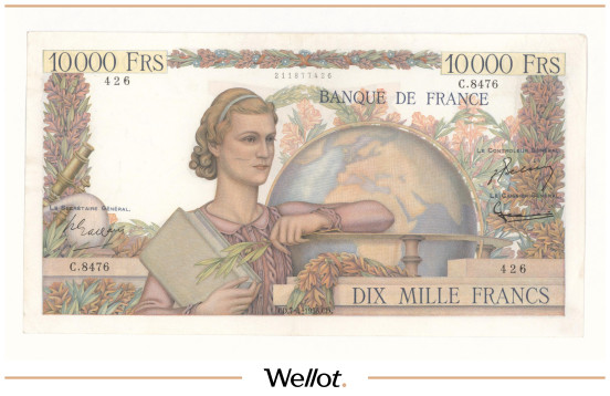 Изображение лота 10000 Франков 1955 Франция