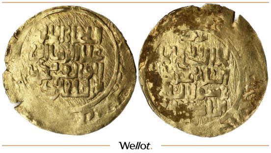 Изображение лота Динар 1215 Ала ад-Дунийа ва-д-Дин Абу-л-Фатх Мухаммад ибн Такеш Империя Хорезмшахов