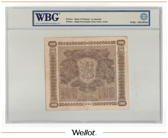 Изображение лота 100 Марок 1939 Финляндия WBG 40