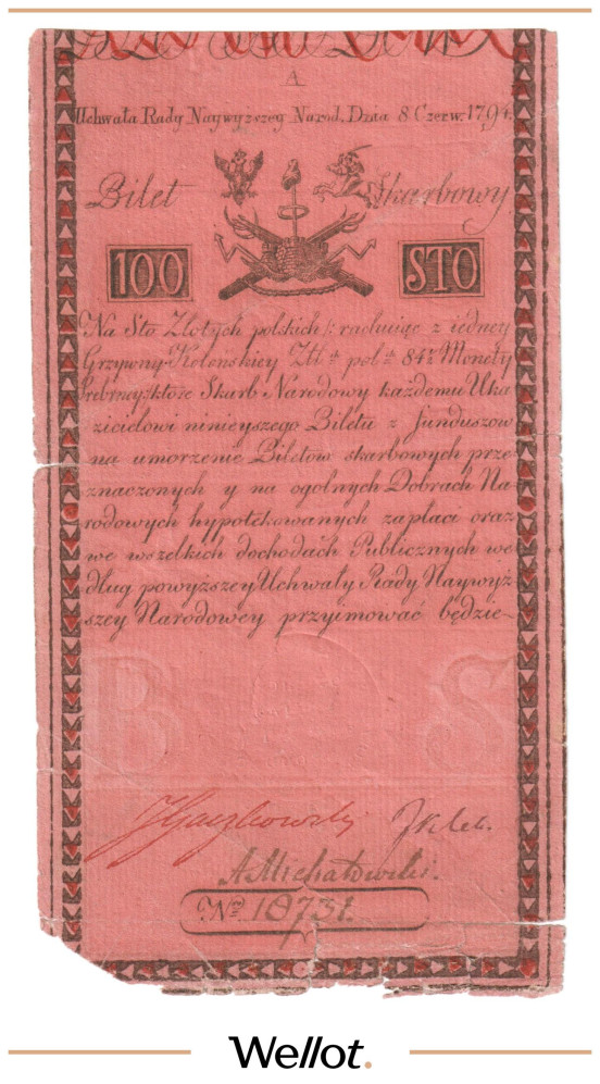 Изображение лота 100 Злотых 1794 Польша