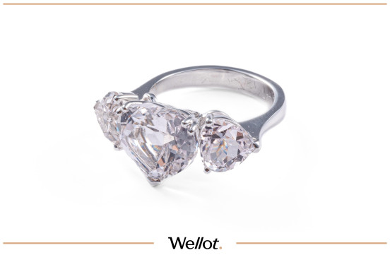 Изображение лота Кольцо с Натуральными Кунцитами «Три Сердца»