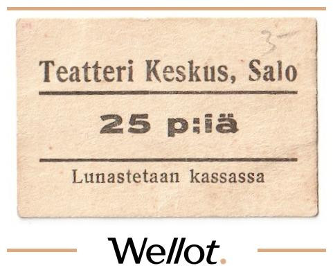 Изображение лота 25 Пенни ND (1920e) Финляндия Сало Театральный Центр