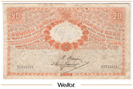 Изображение лота 20 Марок Золотом 1909 Российская Империя Финляндия