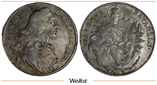 Изображение лота 1 Талер 1770 Максимилиан III Германия Бавария