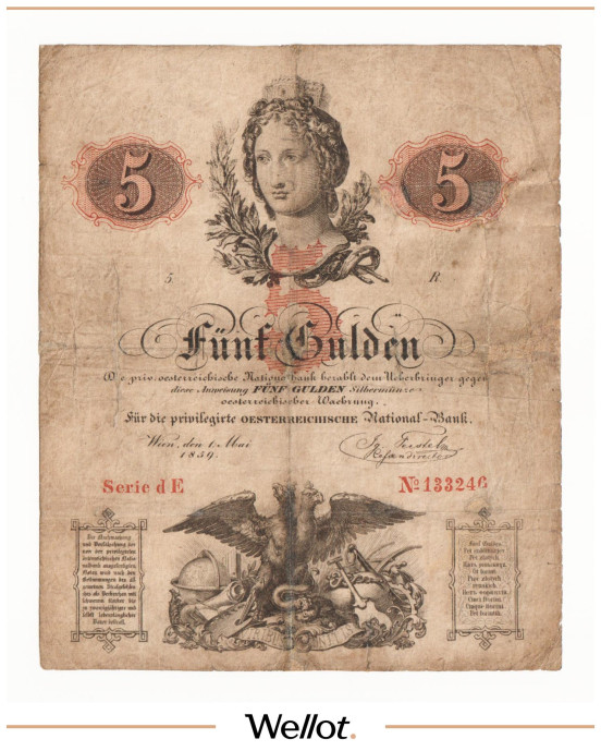 Изображение лота 5 Гульденов 1859 Австрия