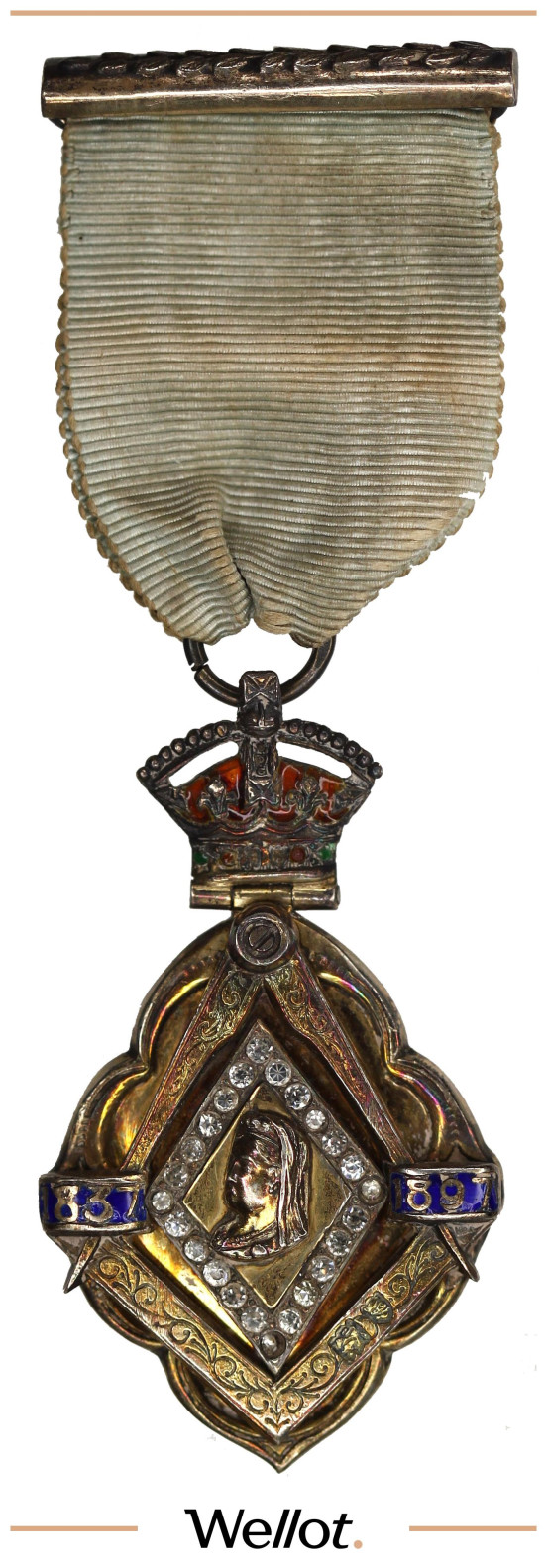 Изображение лота Масонский Знак 1897 Виктория 60 Лет Правлению Великобритания