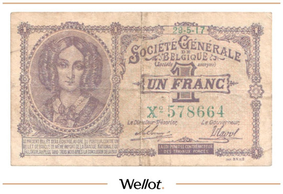 Изображение лота 1 Франк 1917 Бельгия