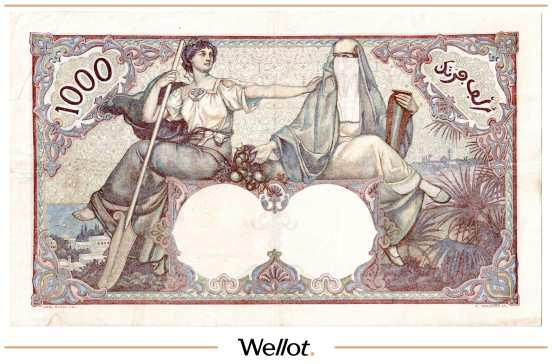 Изображение лота 1000 Франков 1926 Алжир