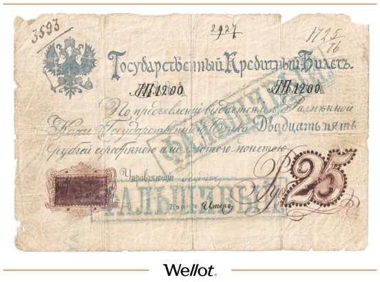Изображение лота 25 Рублей 1881 Российская Империя Фальшивые