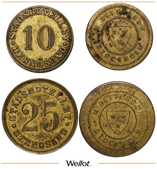 Изображение лота 10-25 Эре ND Городской Отель Швеция Хернёсанд