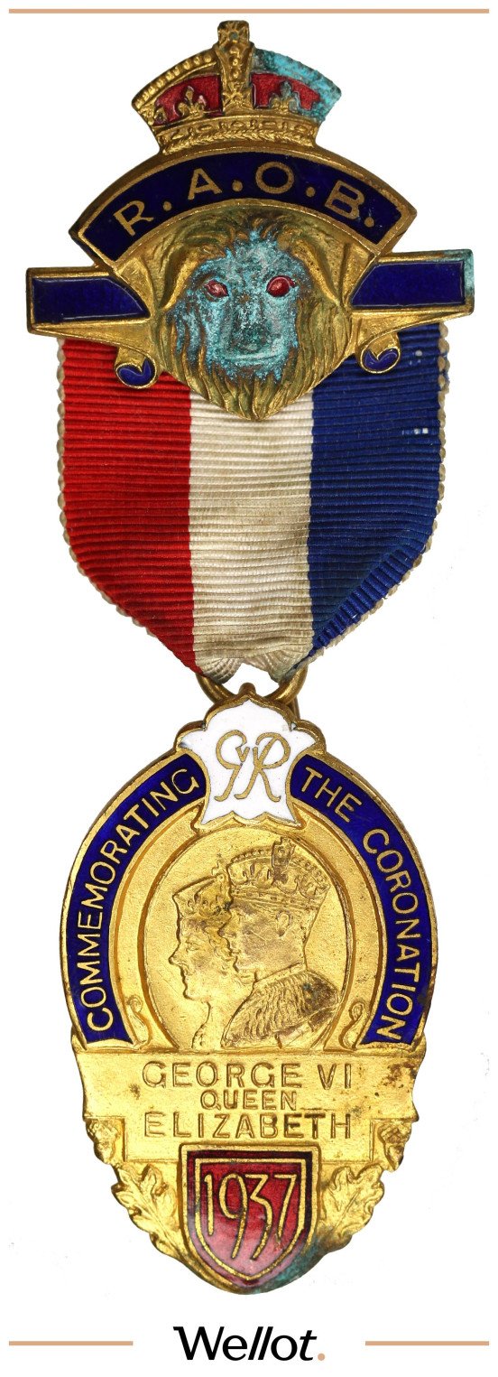 Изображение лота Масонский Знак 1937 Георг VI Коронация Великобритания