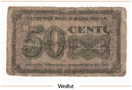Изображение лота 50 Центов 1922 Литва