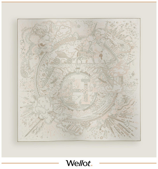 Изображение лота Платок Шелковый Hermes Sable «Please Hold the Line» Carre 90