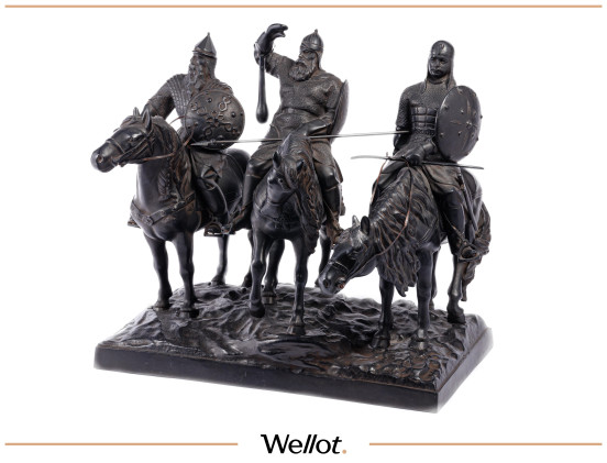 Композиционная Скульптура «Три Богатыря» 1940-1950 гг. Россия СССР Касли