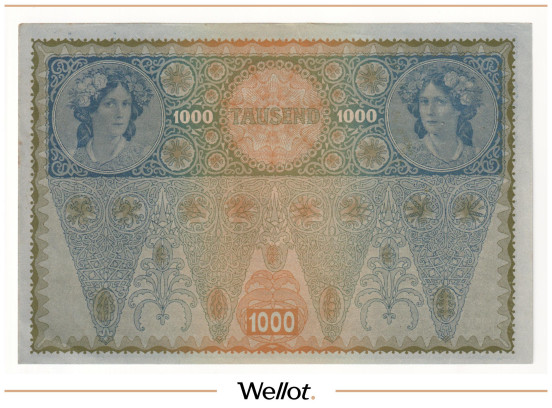 Изображение лота 1000 Крон 1902 (1919) Австрия AUNC