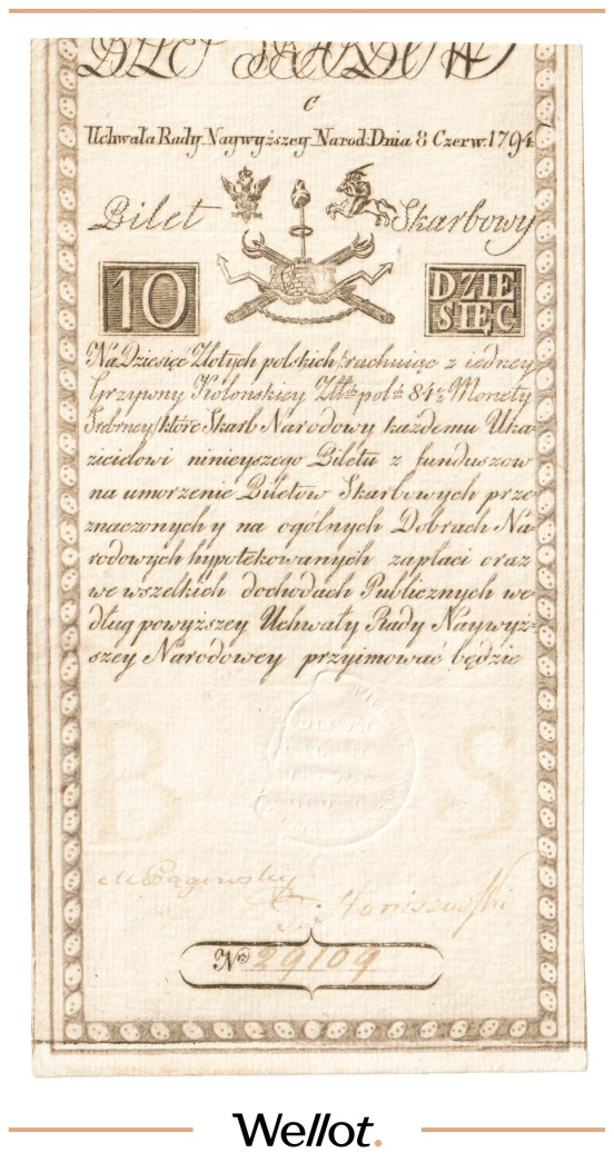 Изображение лота 10 Злотых 1794 Польша AUNC