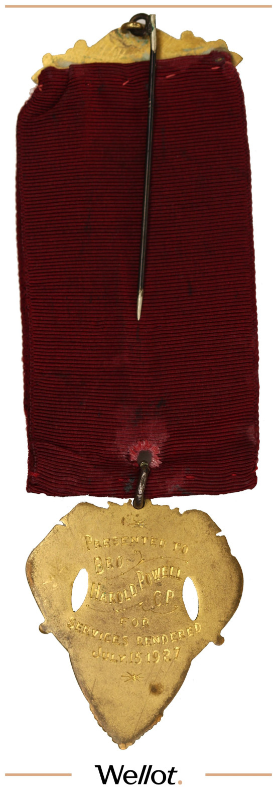 Изображение лота Масонский Знак 1927 Георг V Великобритания